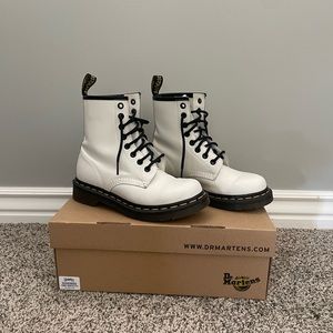 Womens Dr. Martens 1460 8-Eye Boot- White BRAND NEW